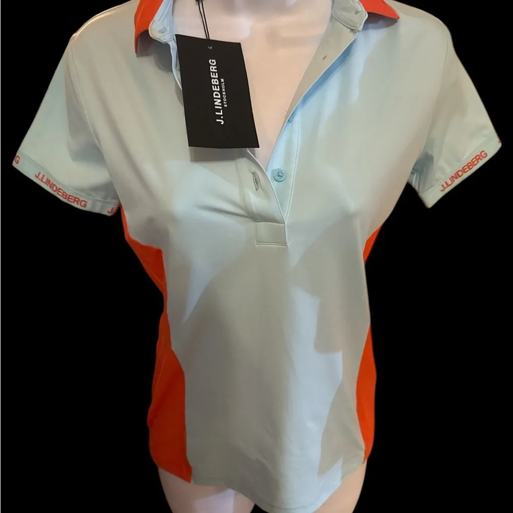 J.Lindeberg Fitted Polo Golf/Tennis Shirt NWT❤️😳 - Picture 1 of 7